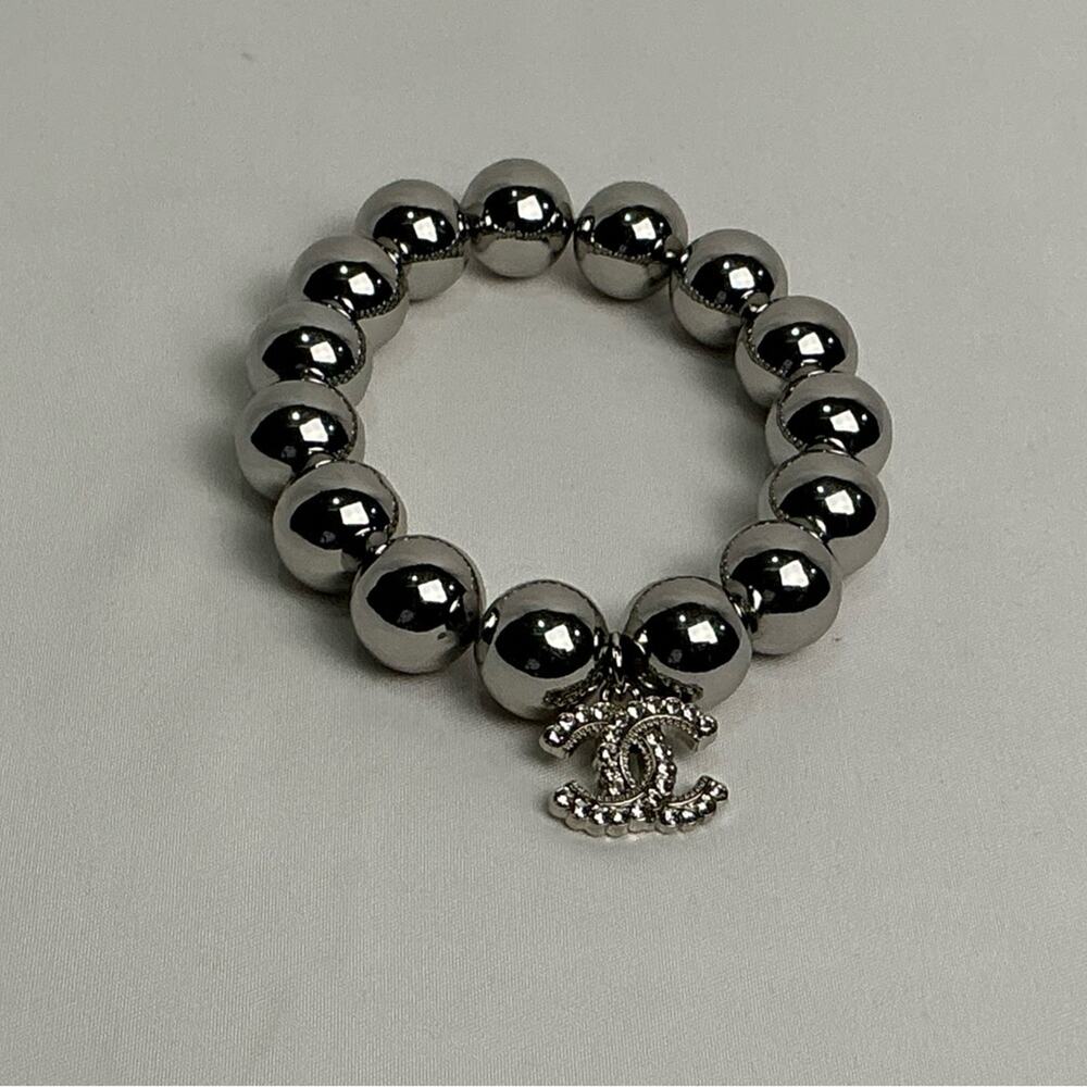 Chanel Silver metal Beaded Bracelet - Picture 5 of 6